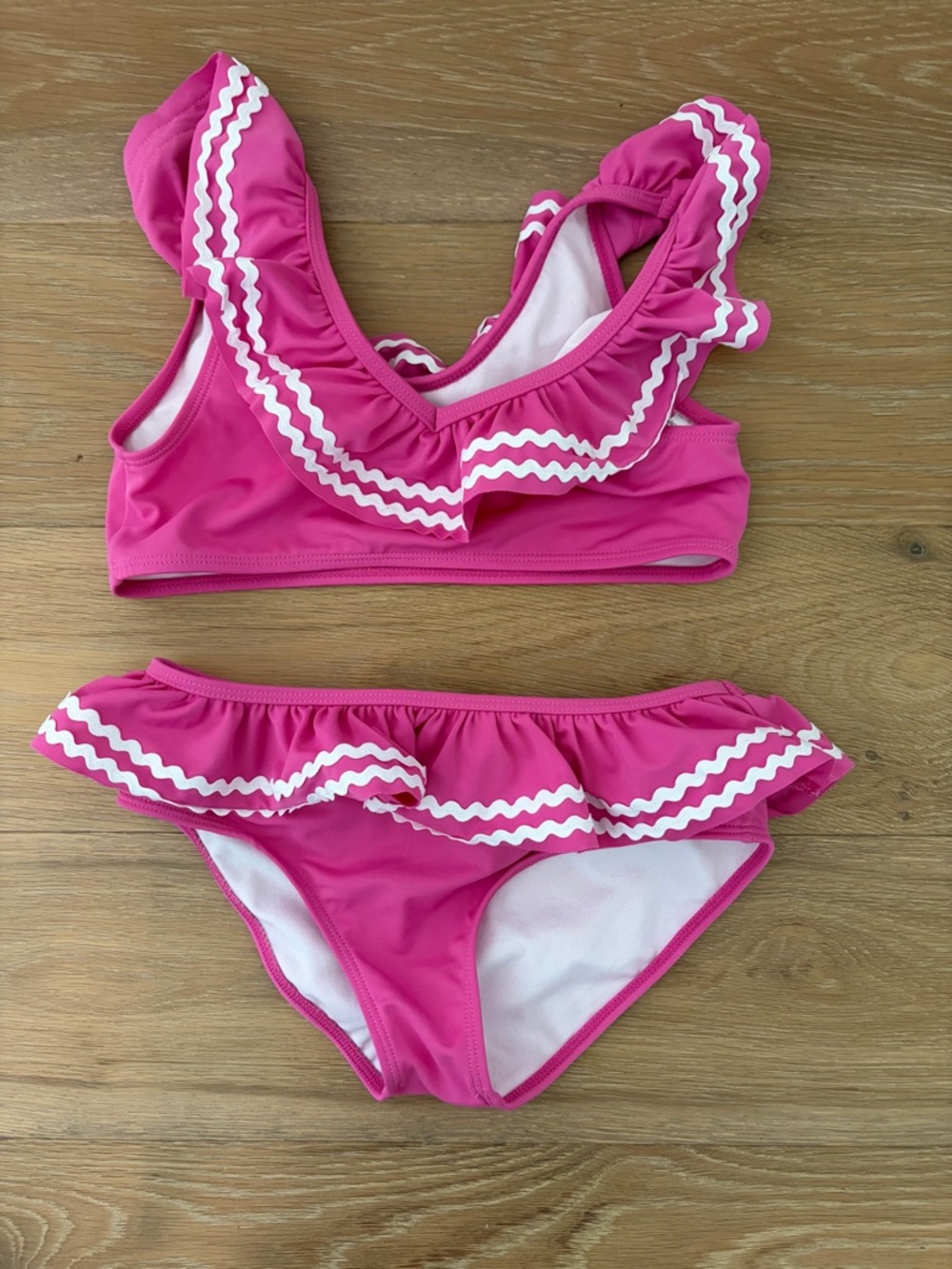 Janie Jack  size 12 girls Pink Ruffle Two-Piece Swimsuit